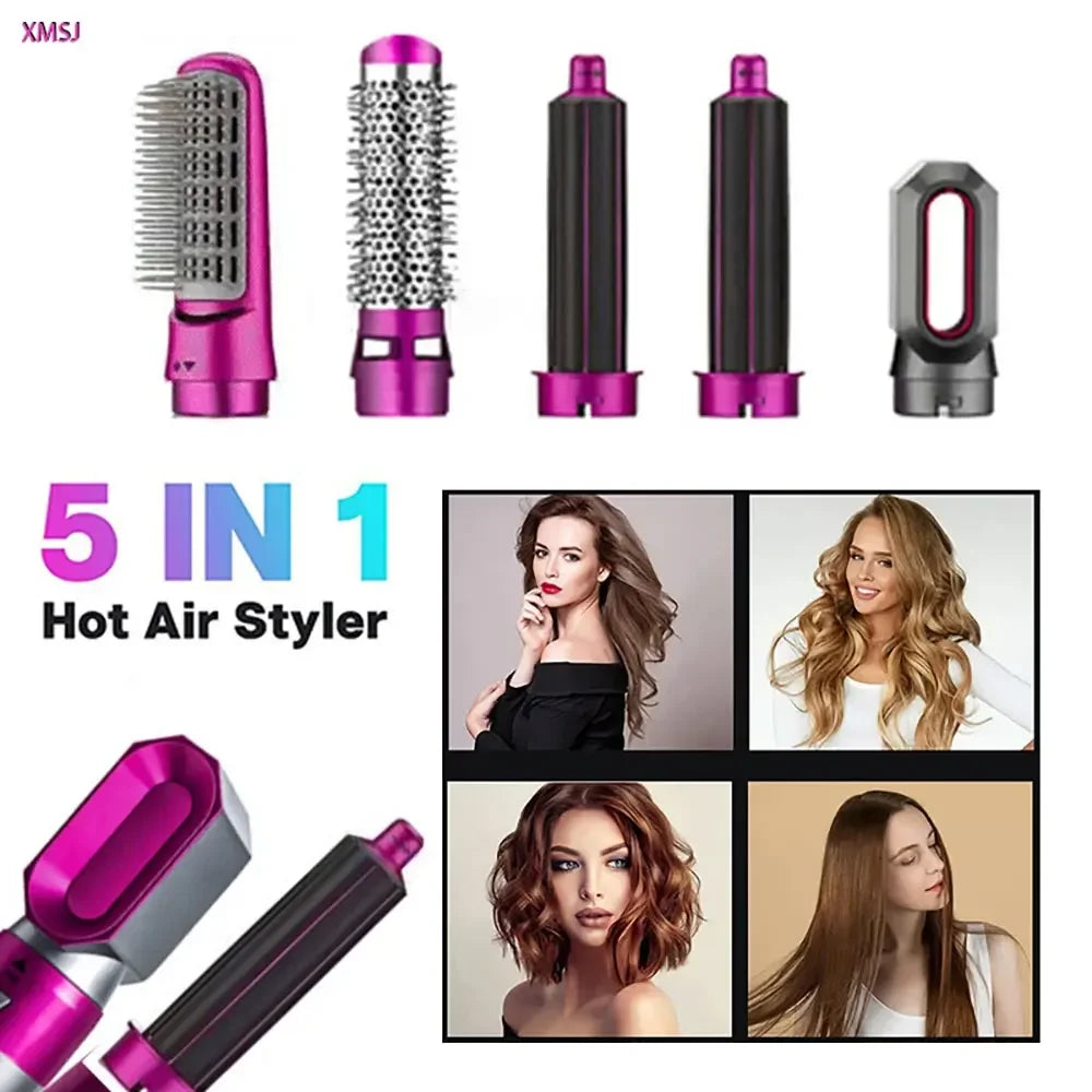 5-in-1 Hot Comb Set Professional Curling Iron Straightener Styling Tool with Hair Brush for Dyson Airwrap Hair Dryer Home Type