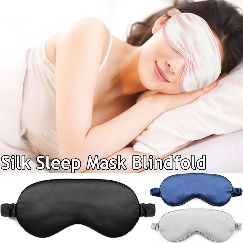 Nap Natural Silk Double-Side Shading Smooth Sleeping Health Care Bandage Sleep Eye Mask Night Eyeshade Eye Cover Blindfold